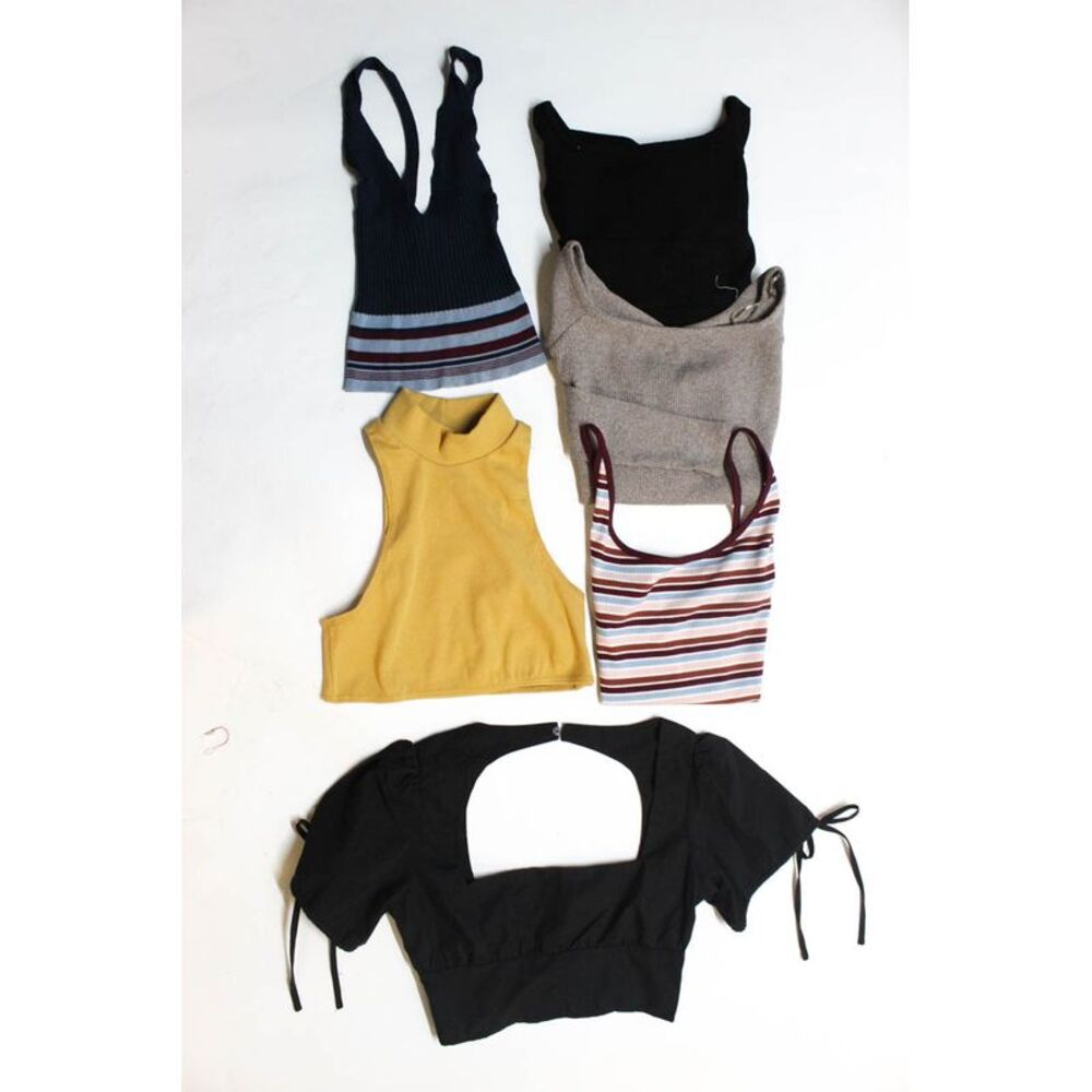 Inamorata Zara Womens Ribbed Knit Crop Top Size 2 Small Lot 6